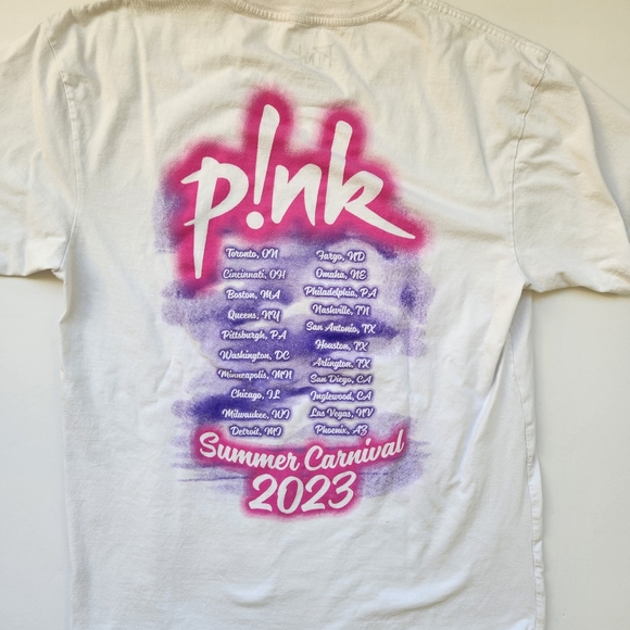 Pink Band Tee Summer Carnival Concert Tour Graphic 2023 Unisex Cute Merch Large - Picture 5 of 10